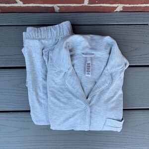 SKIMS Long Sleeve Button Up PJ Set